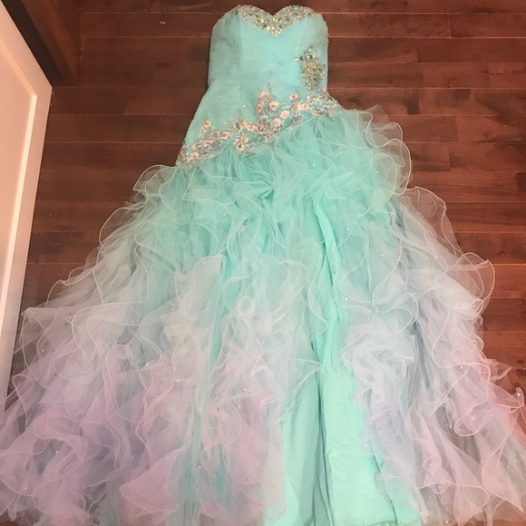 Mori Lee Blue Grad/Pageant Gown - Picture 1 of 2